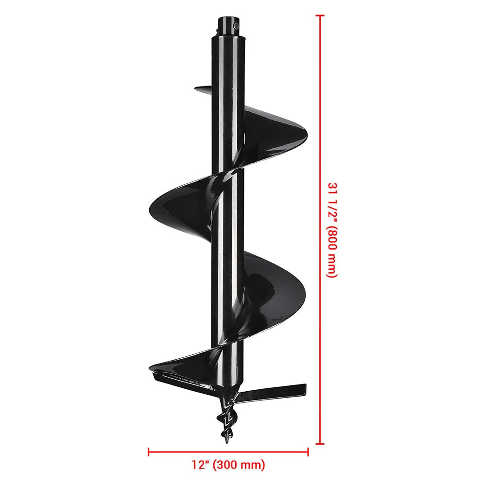 Yescom Earth Auger Bit Replacement 12in, 10in, 8in, 6in, 4in Optional