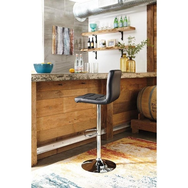 Ashley D120-130 Black Bar Pub Height Swivel Barstool?Set