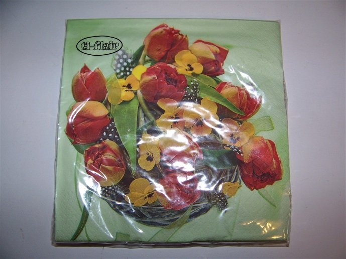 Ti-Flair Luncheon Napkins Spring Bowl 20ct Pkg.