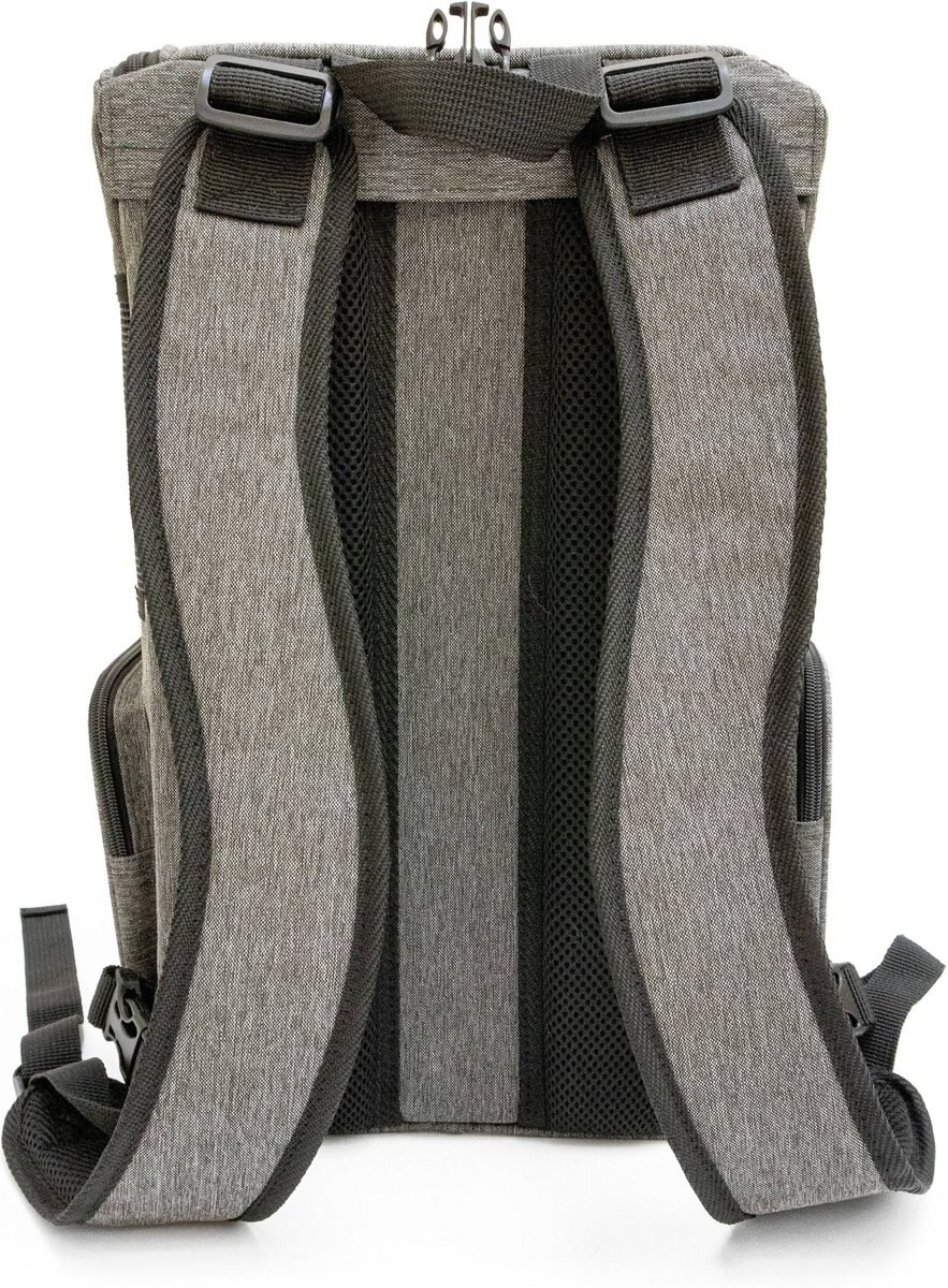 Sherpa Backpack Dog and Cat Carrier， Medium， Gray