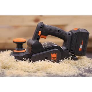 WEN 20-Volt Max Brushless Cordless 3-14 in. Hand Planer with 4.0 Ah Lithium-Ion Battery and Charger 20653