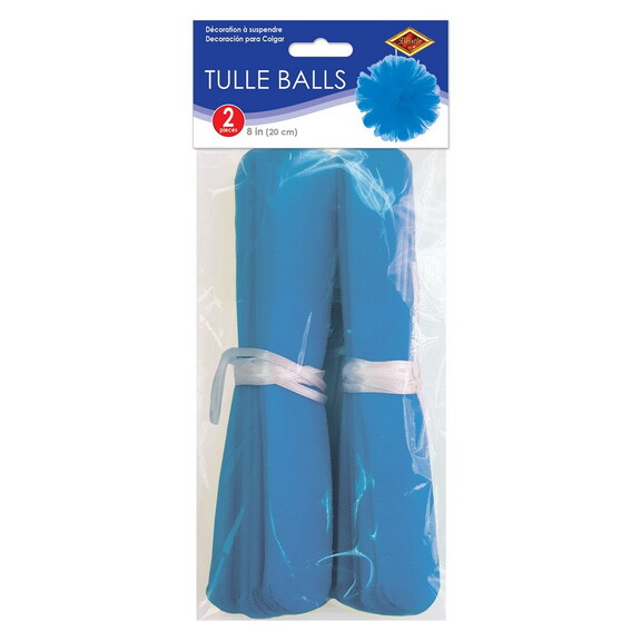 Beistle 54940 B Tulle Balls  blueribbon for hang...