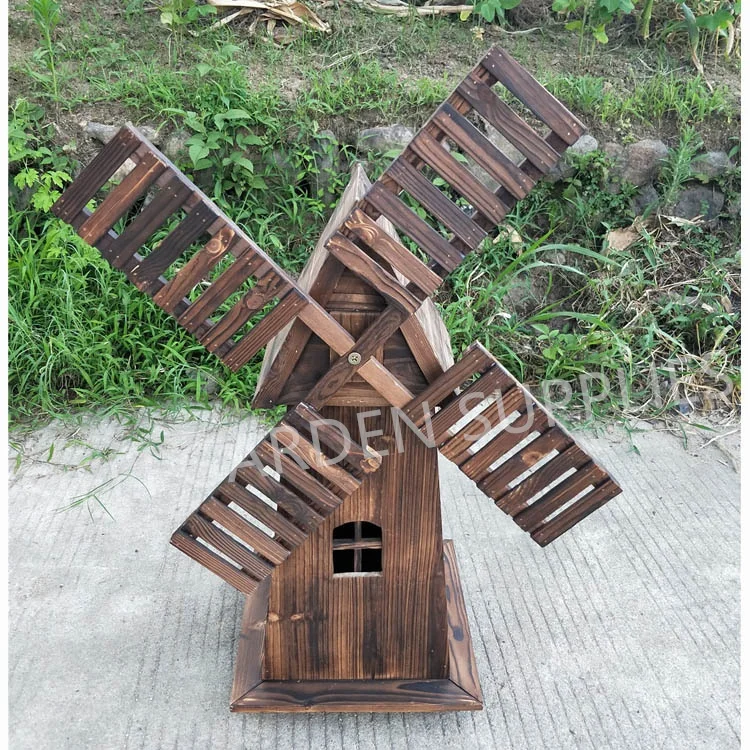 Yard Decorative Windmills Garden Wooden Carton Ornaments Garden Decoration Indoor Table Top Wooden Barrel Water Fountains 200pcs