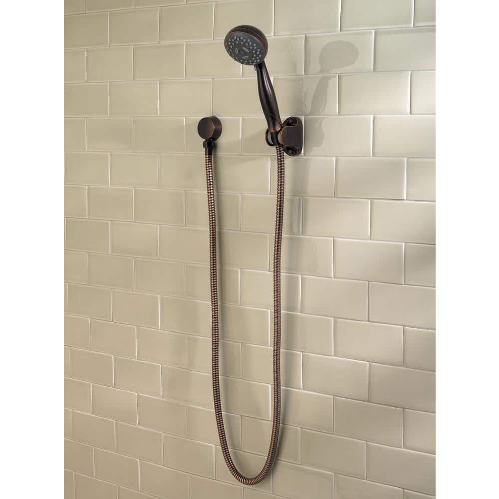 Pfister 3-Spray Patterns 3.19 in. Single Wall Mount Adjustable Handheld Shower Head in Rustic Bronze LG16-200U