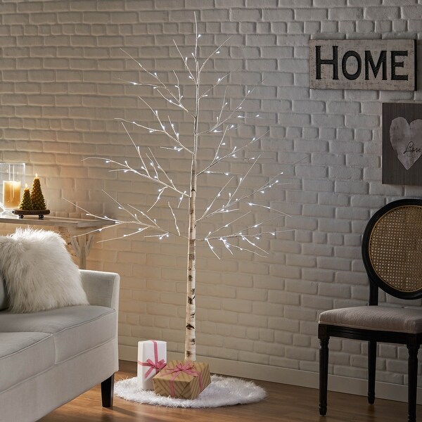 6Ft Birch Tree White Light 96Ledartificial Barkul Ip44 30V 6Wextended Line: 5M