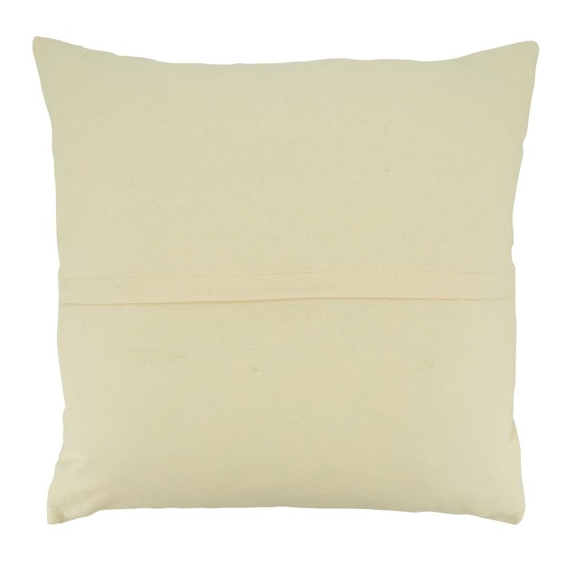 Oversize Banded Design Square Throw Pillow Cover Natural Saro Lifestyle