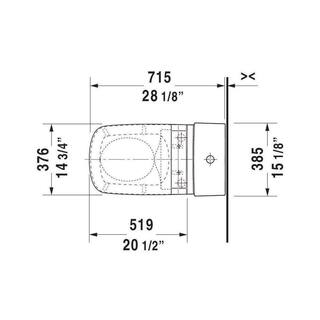 Duravit 1-Piece 0.92 GPF Dual Flush Elongated Toilet in White Seat Not Included 2157510005