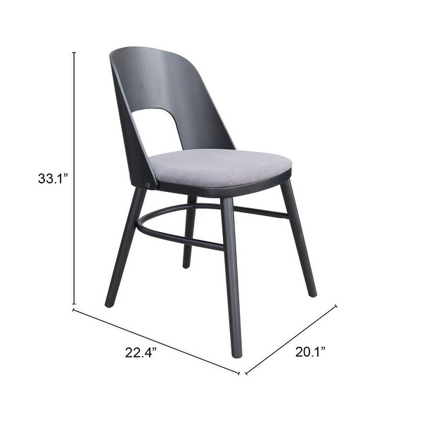 Colorado Dining Chair (Set of 2) Gray and Black - 54 x 84