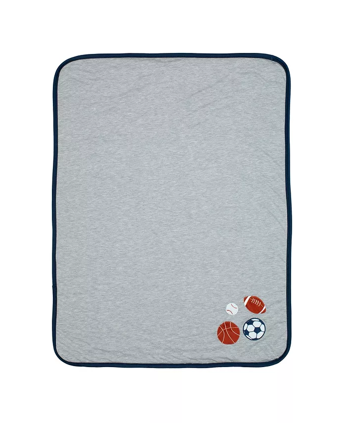 Lambs and Ivy Hall of Fame Sports Jersey Faux Shearling Cozy Baby Blanket