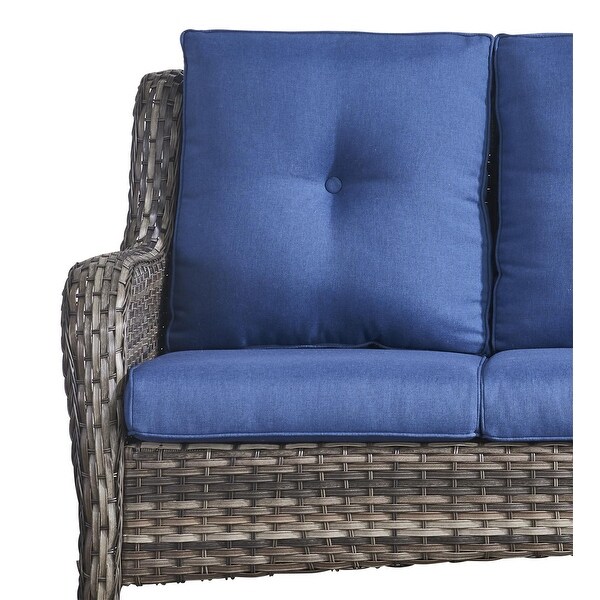 Outdoor Wicker 3 Seater Sofa Patio Sofa Set