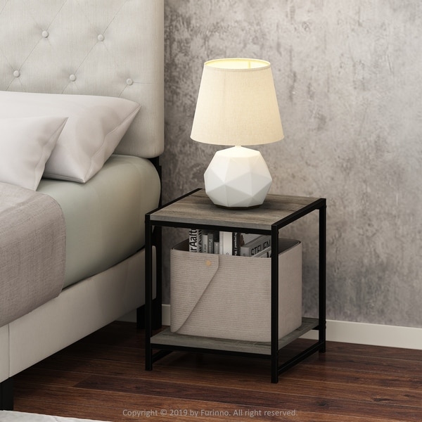 Furinno Camnus Modern Living 2-Tier End Table