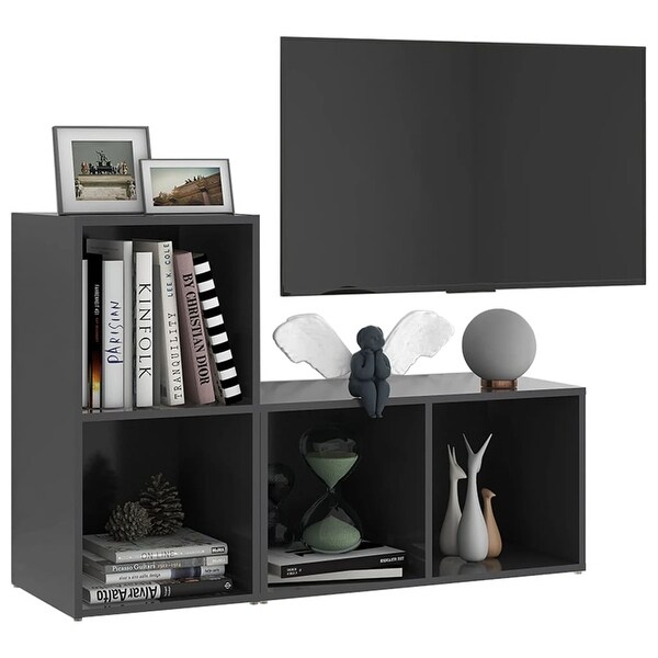 TV Cabinets 2 pcs Gray 28.3