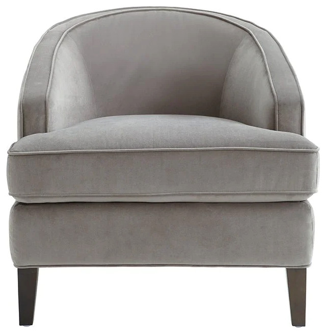 Samiya Lounge Chair   Portsmouth Grey   Transitional   Armchairs And Accent Chairs   by Rustic Home Furniture Deco  Houzz