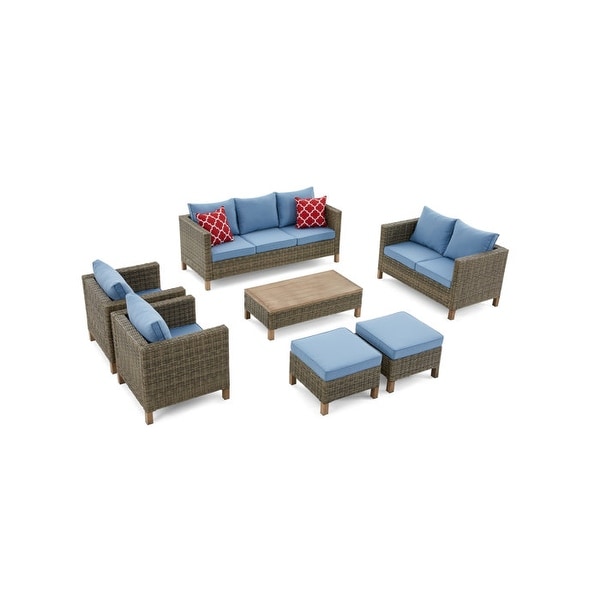 7 Piece Sectional Seating Group with Cushions