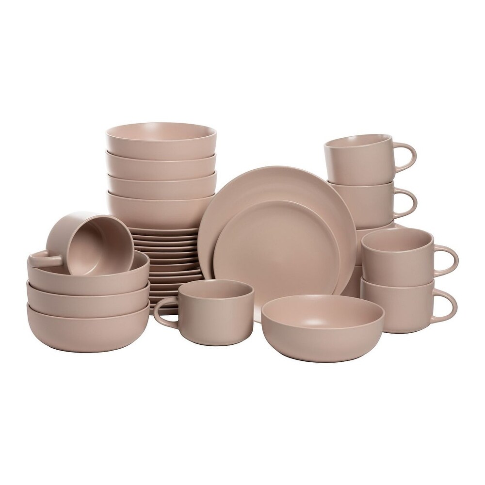 Wazee Matte 32 Pc Coupe Dinnerware Set