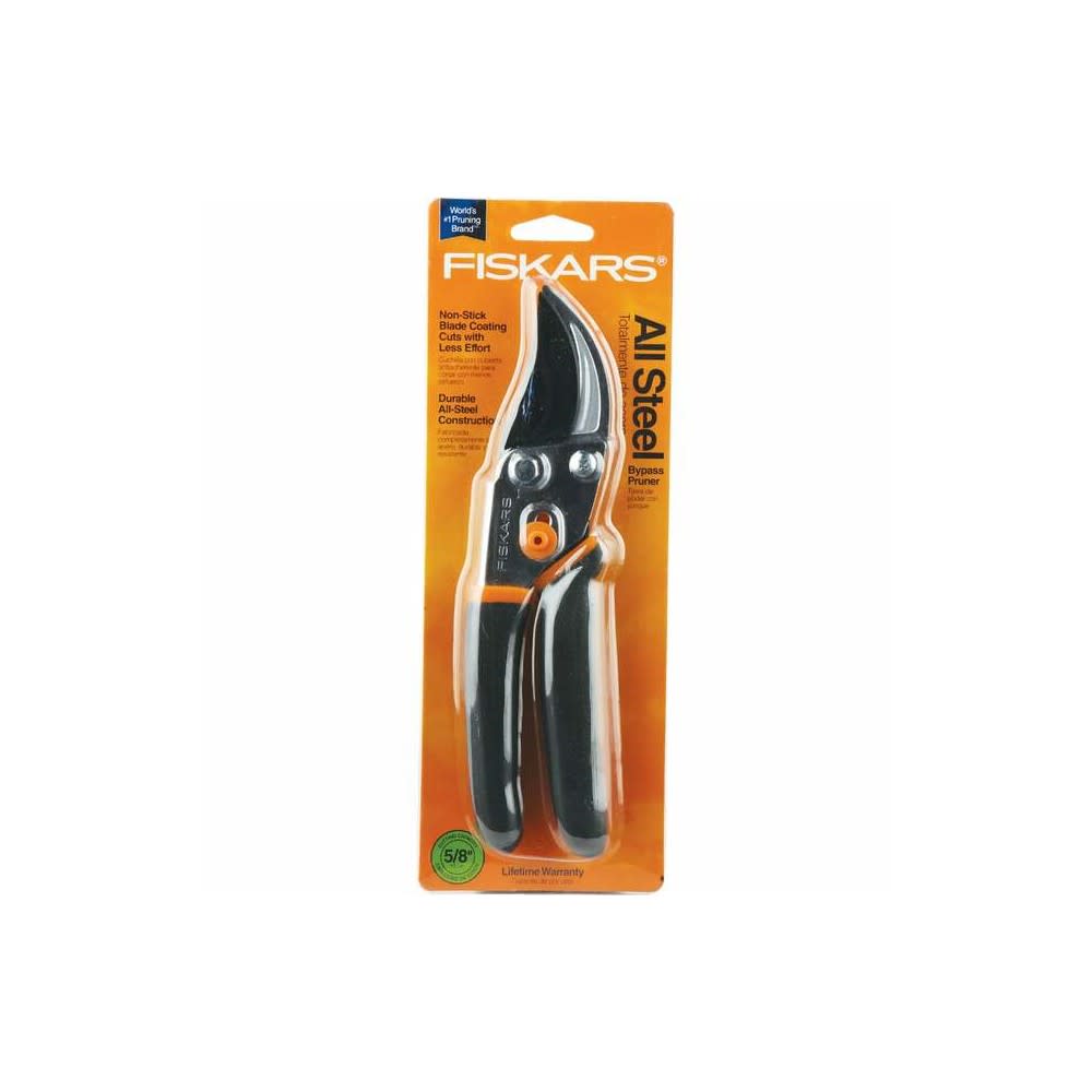 Fiskars Traditional Bypass Pruner with Non Slip Grip Steel Handle