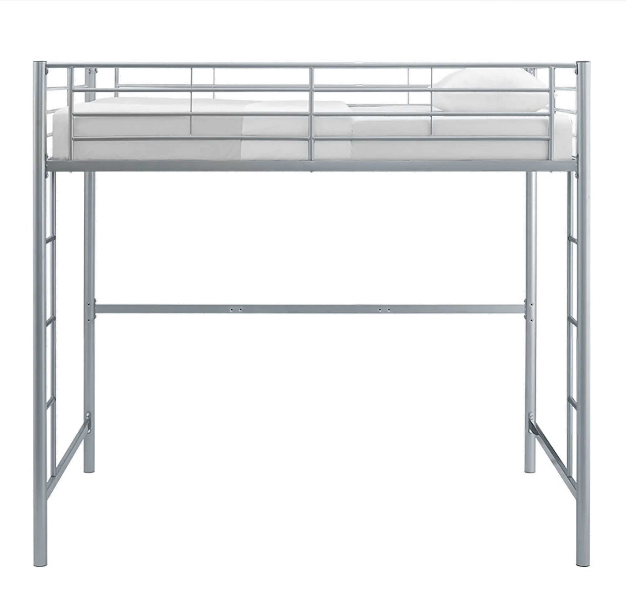 Contemporary Silver Full Size Loft Bed - Walker Edison