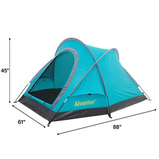 Alvantor Warrior Pro 88 in. x 61 in. 45 in. Light Weight Pop Up Camping Tent for Backpacking Waterproof Mesh Window Carry Bag 9015