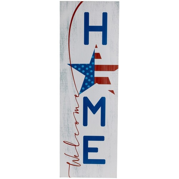 35.75 Welcome Home Americana Wooden Porch Board Sign Decoration