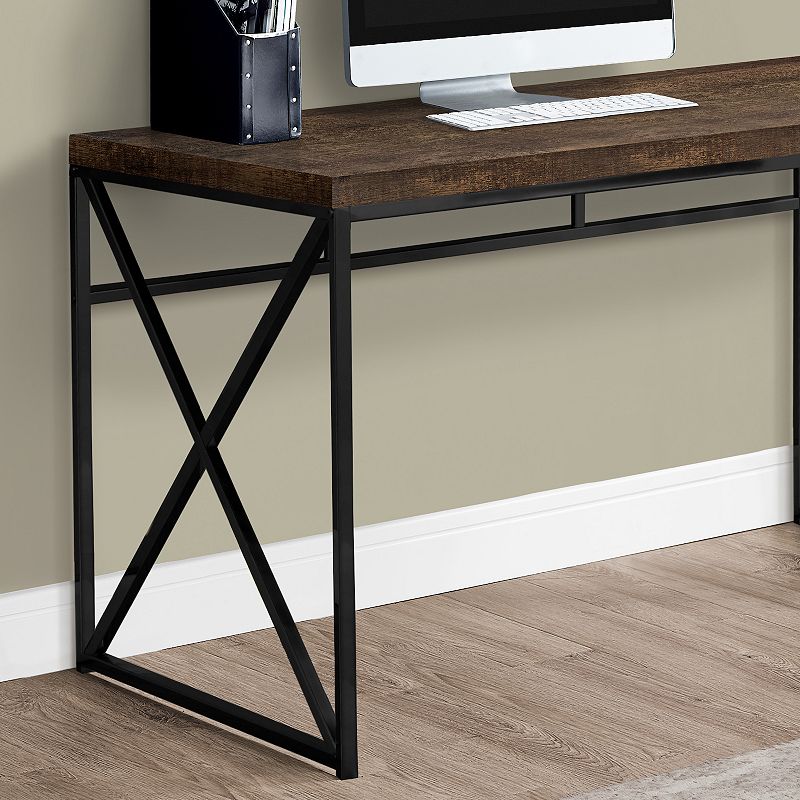 Monarch Distressed X-Frame Computer Desk