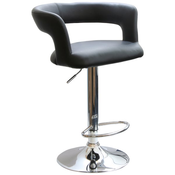 AmeriHome Adjustable Height Round Back Bar Stool