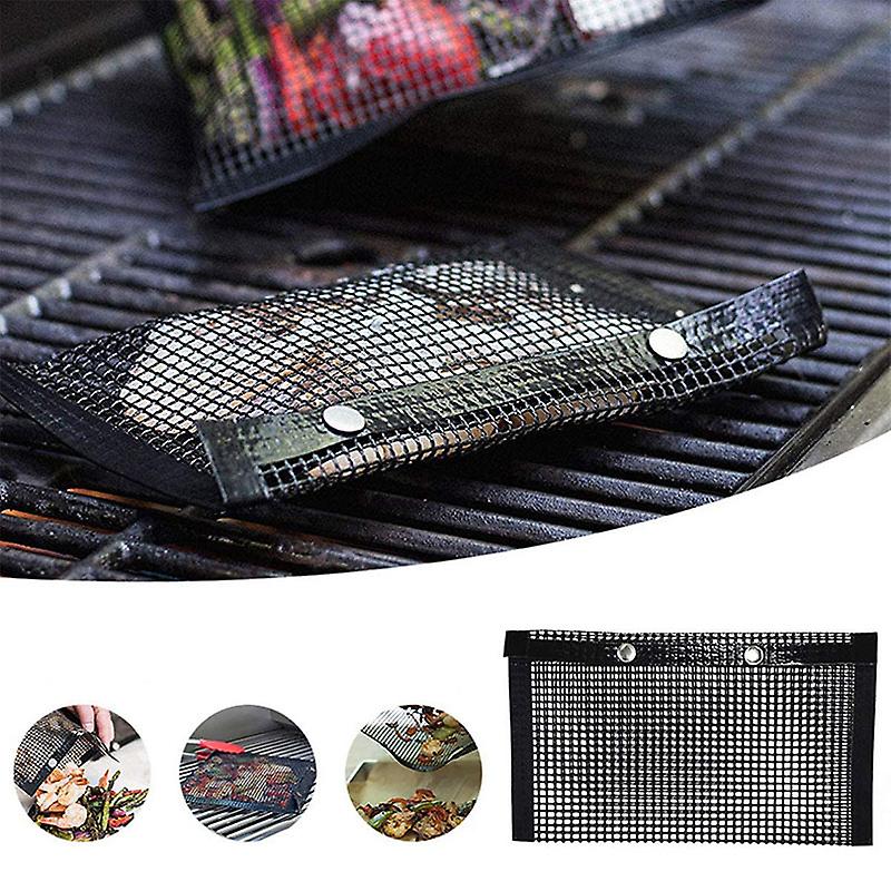 5pc Reusable Non-stick Bbq Grill Mesh Bag Barbecue Baking Isolation Pad Outdoor Picnic Camping Bbq Kitchen Tools