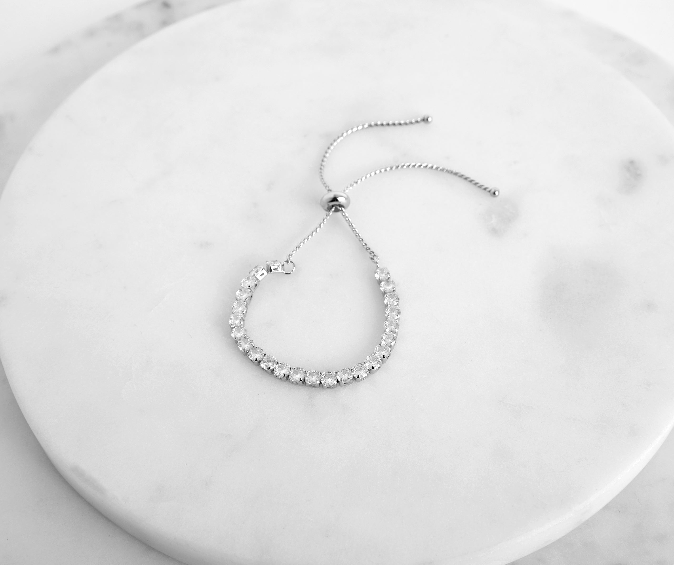 Cubic Zirconia Bolo Bracelet