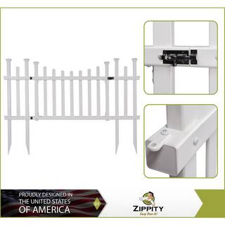 Zippity Outdoor Products 5.2 ft. x 2.5 ft. White Vinyl Madison Fence Gate ZP19028