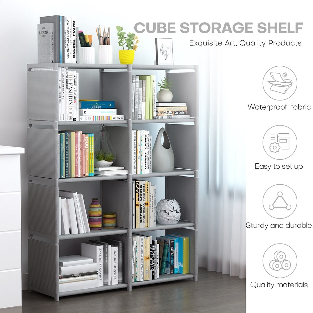 4/8/9 Cubes Organizer Book Shelf Office Storage Bookcase DIY Cabinet