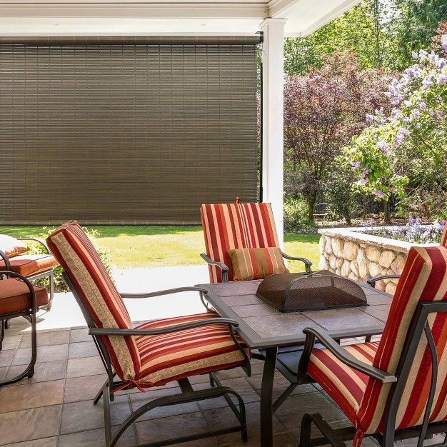 Outdoor Rayon From Bamboo Sunshades With Crank Driftwood Radiance