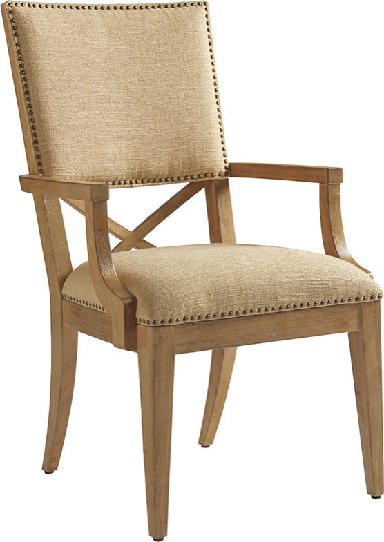 Alderman Upholstered Arm Chair   Transitional   Dining Chairs   by HedgeApple  Houzz