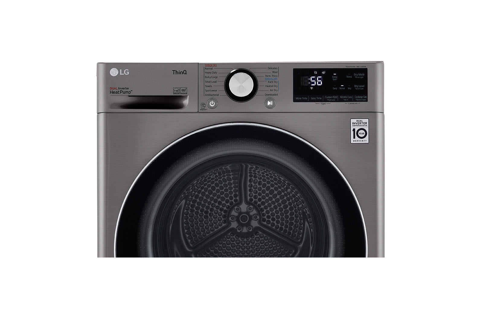 Lg DLHC1455V 4.2 Cu.Ft. Smart Wi-Fi Enabled Compact Front Load Dryer With Dual Inverter Heatpump™ Technology