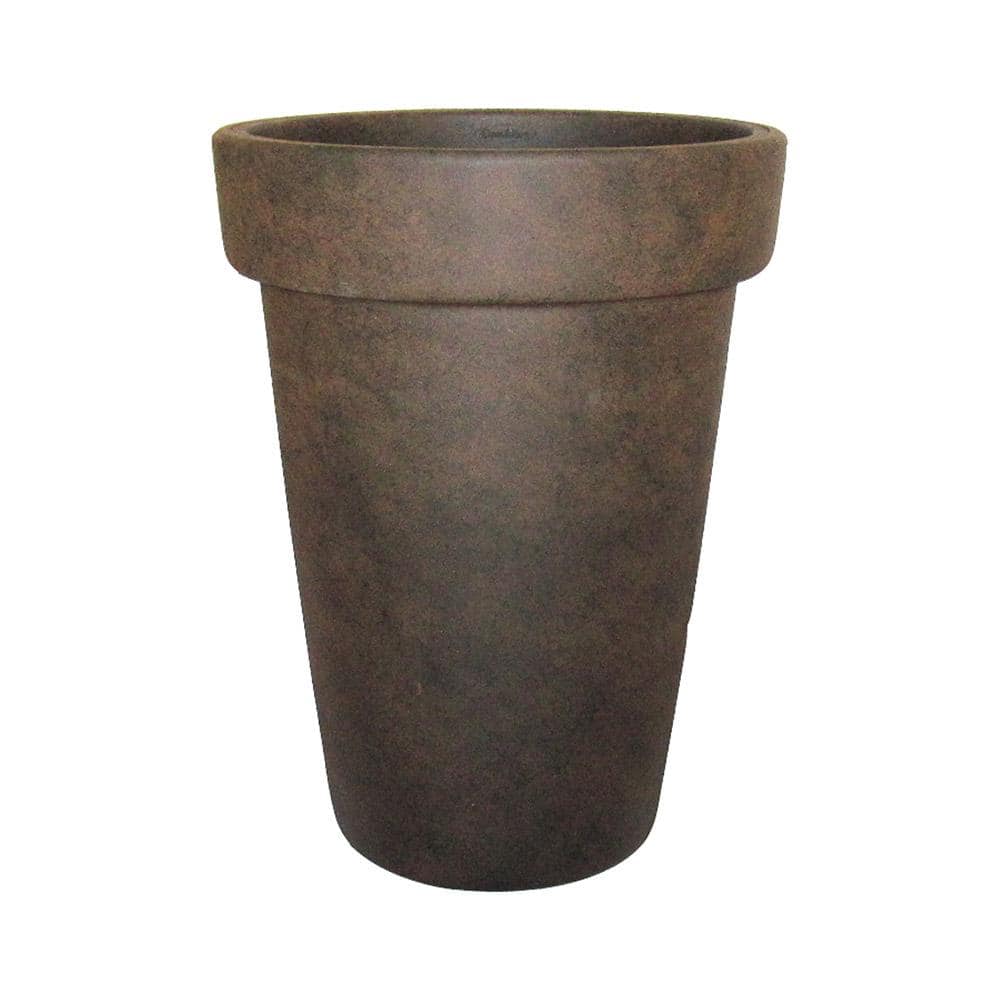 Vigoro Ferndale 15.55 in. W x 20.55 in. H Rust IndoorOutdoor Garden Resin Planter US573116