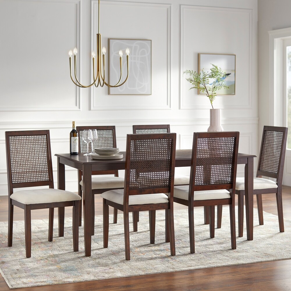 Lifestorey Westmont 7 piece Cane Dining Set