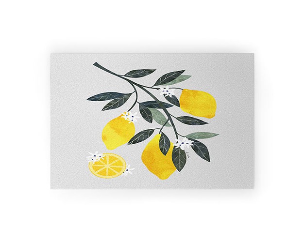 El Buen Limon Lemon Tree Branch Welcome Mat society6