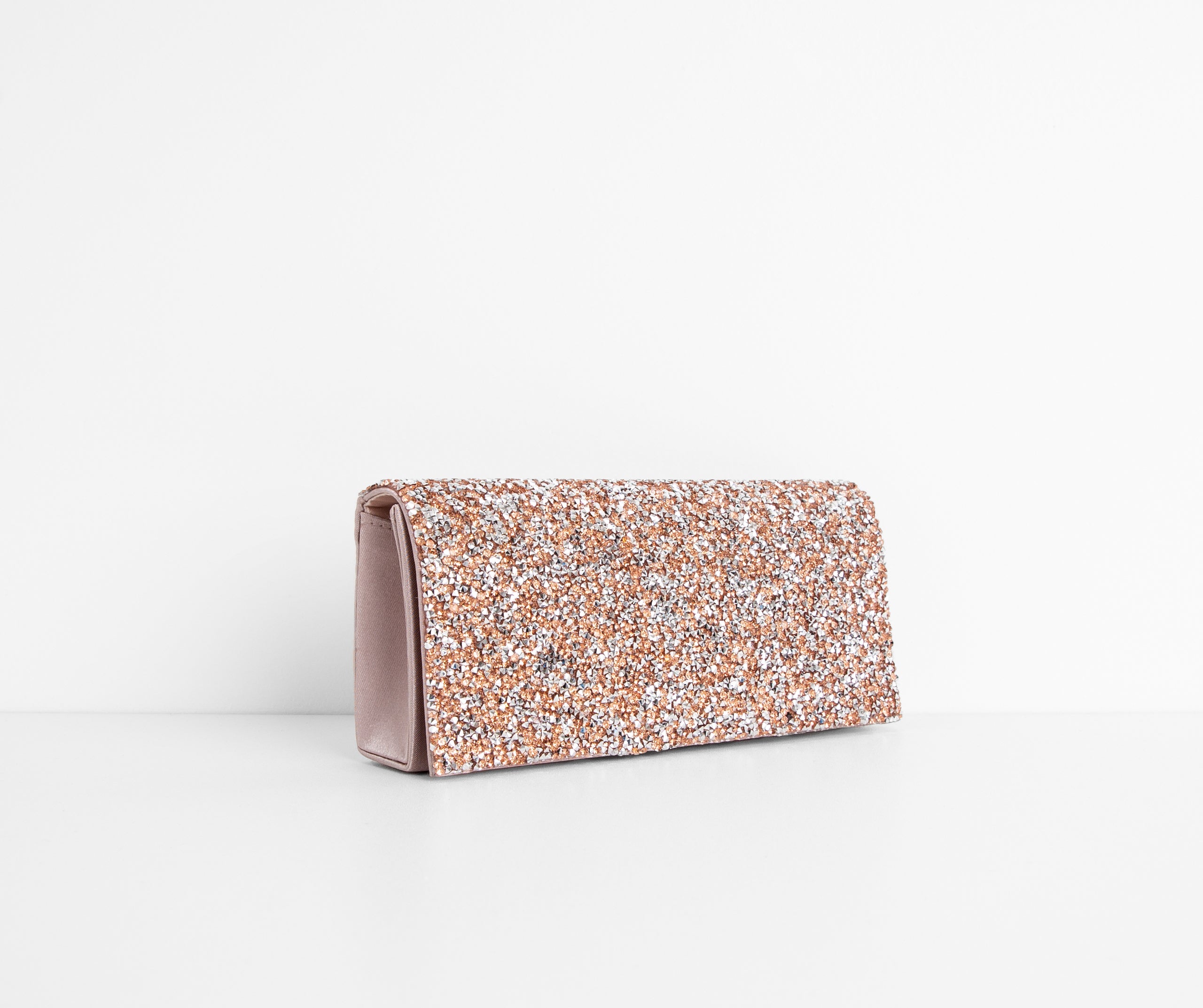 Pop The Rosé Beaded Clutch