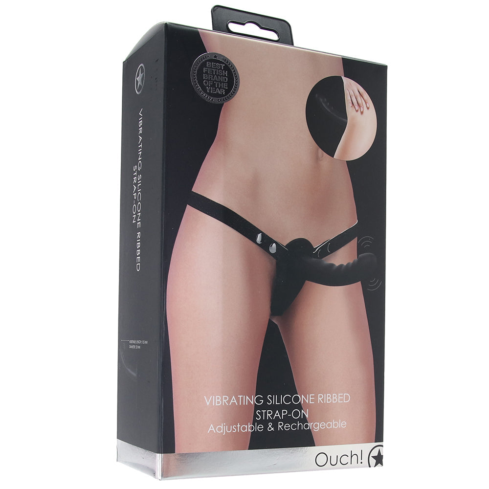 Ouch! Adjustable Ribbed Strap-On Vibe