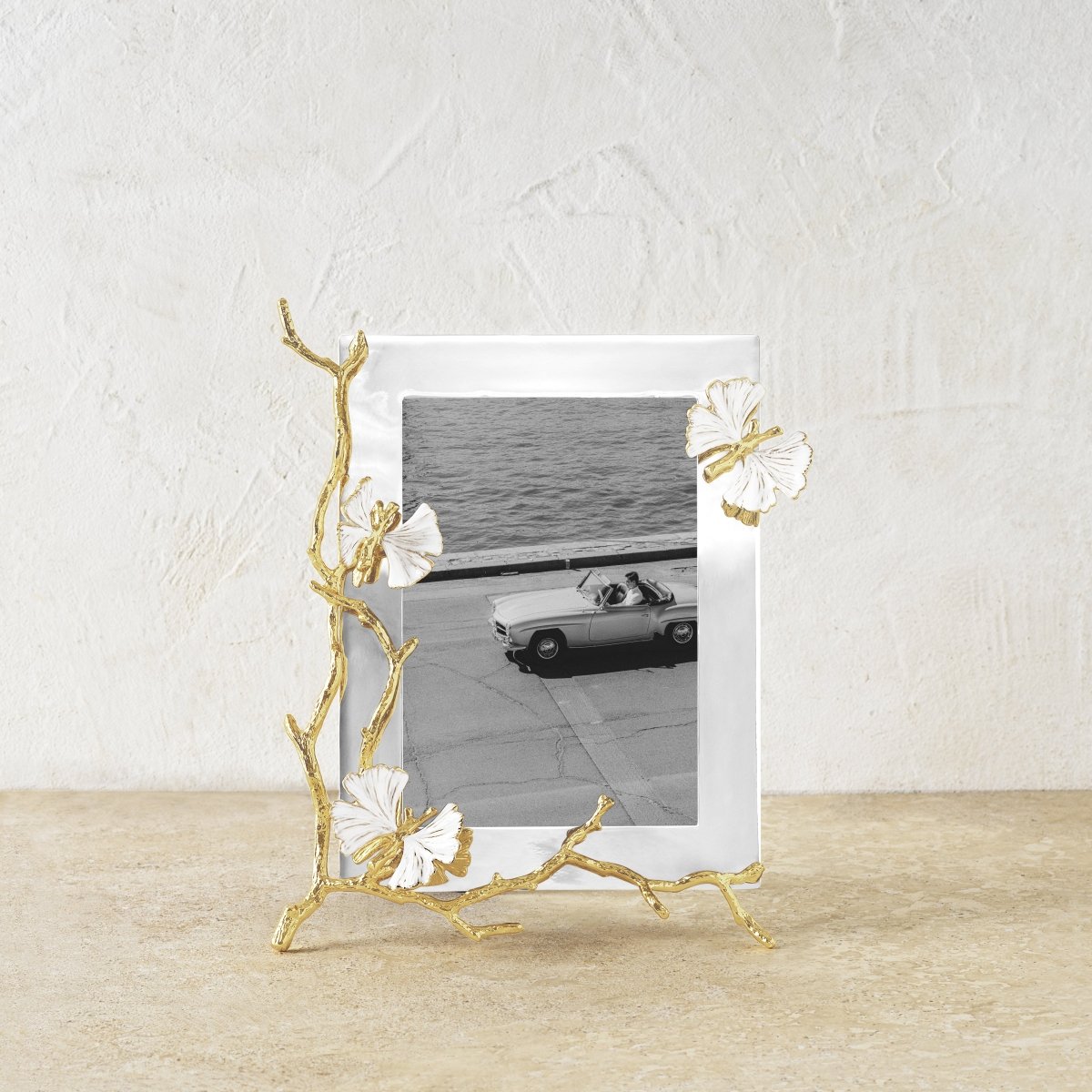 Butterfly Ginkgo Gold Reflective Frame