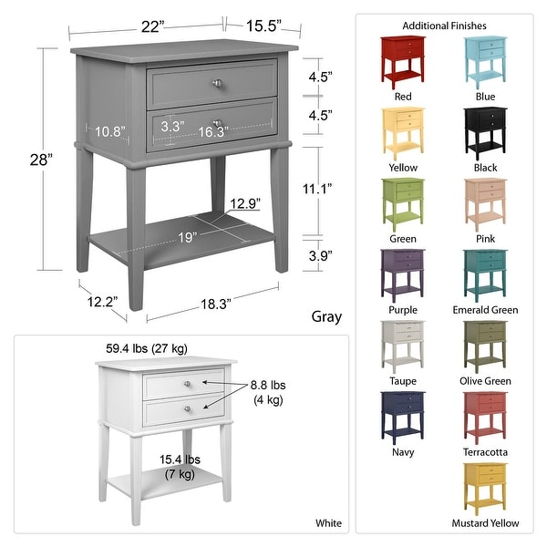 Copper Grove Kurdica 2-drawer Accent Table