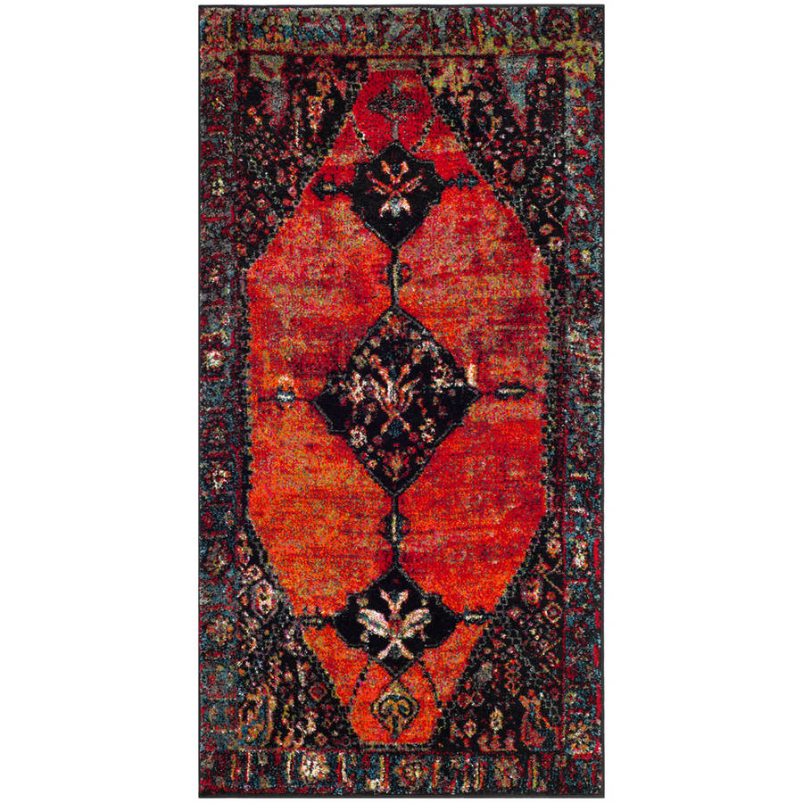 SAFAVIEH Vintage Hamadan Samia Traditional Area Rug, Orange/Multi, 2'7