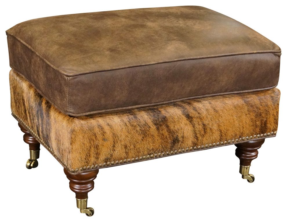 quotGunner quotLeather Ottoman   Southwestern   Footstools And Ottomans   by Great Blue Heron Furniture  Houzz