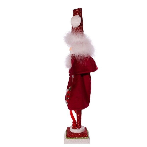 Kurt Adler 20Inch Hollywood Red Skinny Nutcracker with Wreath