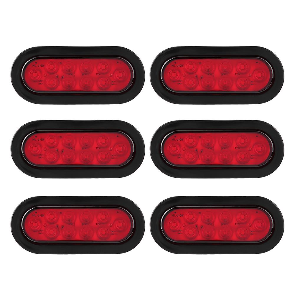 6pcs 12v 10leds Trailer Lights Lamps Stop/turn/tail Lighting For Trailer Truck And Vans