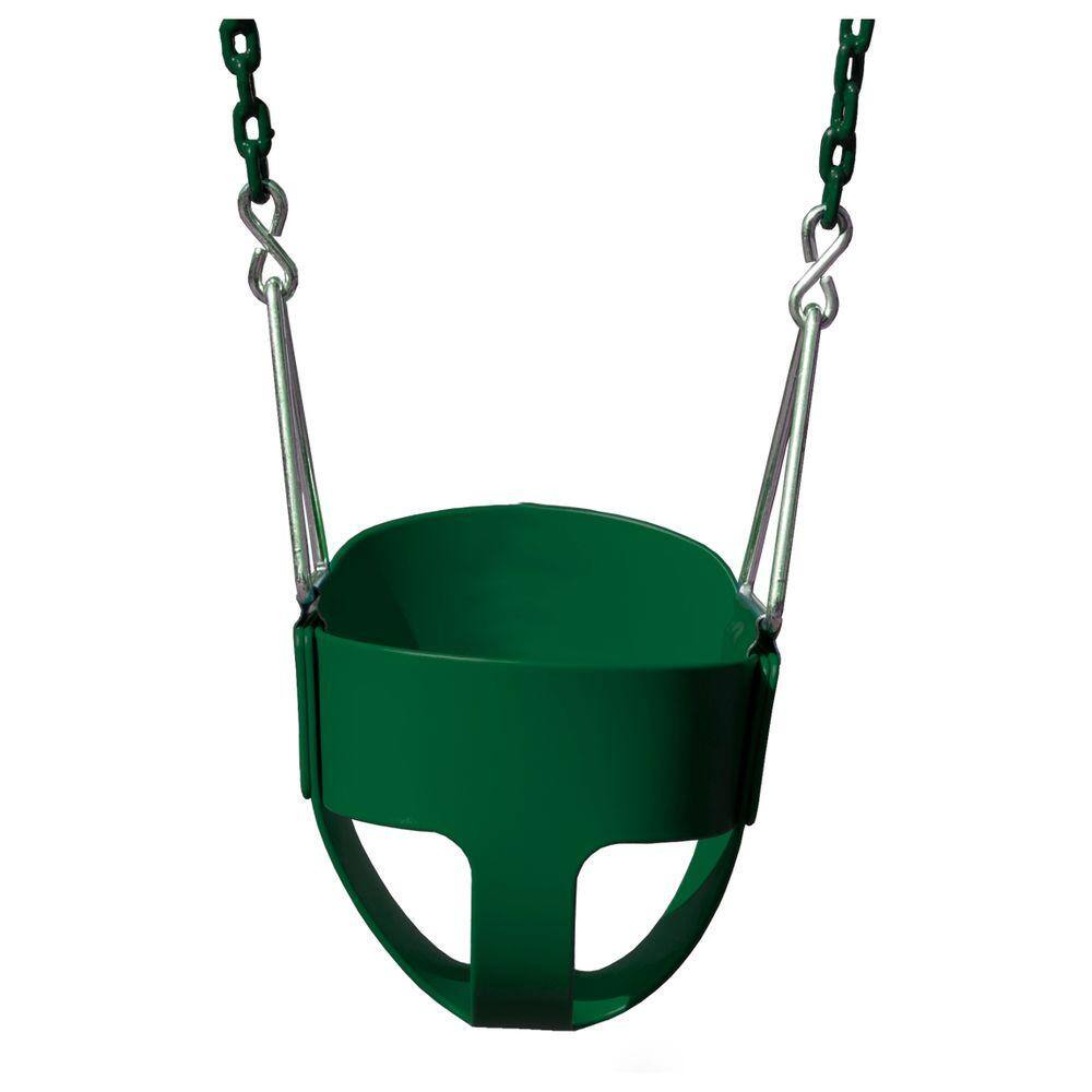 Gorilla Playsets Full-Bucket Swing with Chain in Green 04-0008-GG