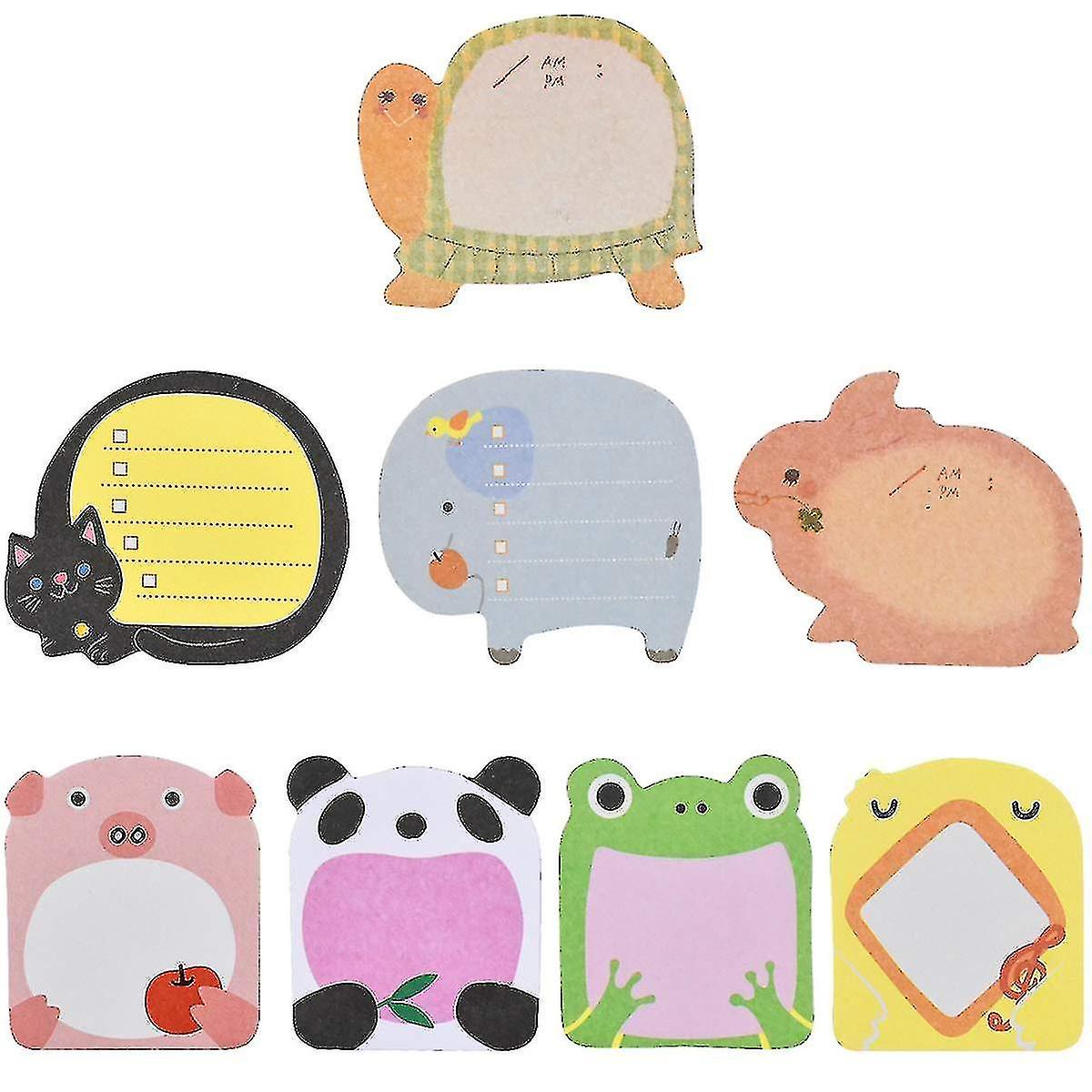 Cartoon Sticky Notes Self Sticky Notes Cute Animals Shaped Sticky Notes For Students Home Office Roommates Gifts