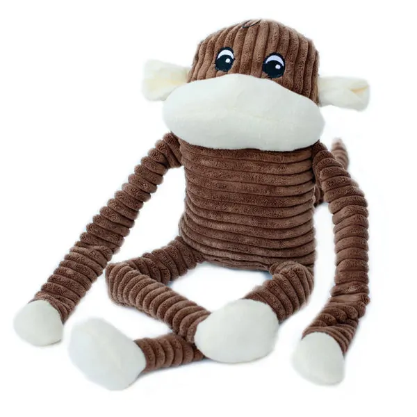 ZippyPaws Spencer the Crinkle Monkey - XL Brown Dog Toy