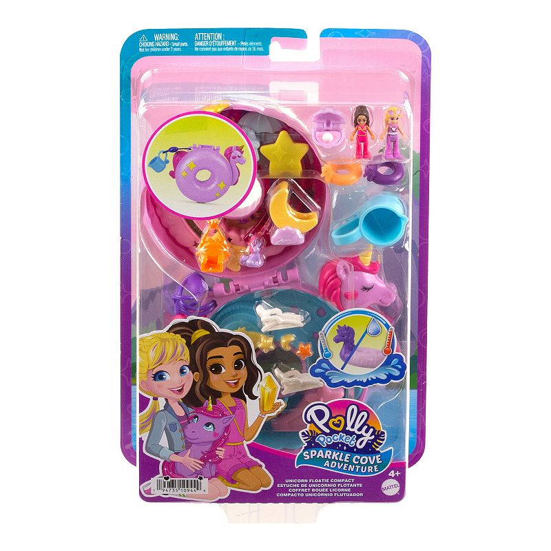 Polly Pocket Sparkle Cove Adventure Unicorn Floatie Compact Playset