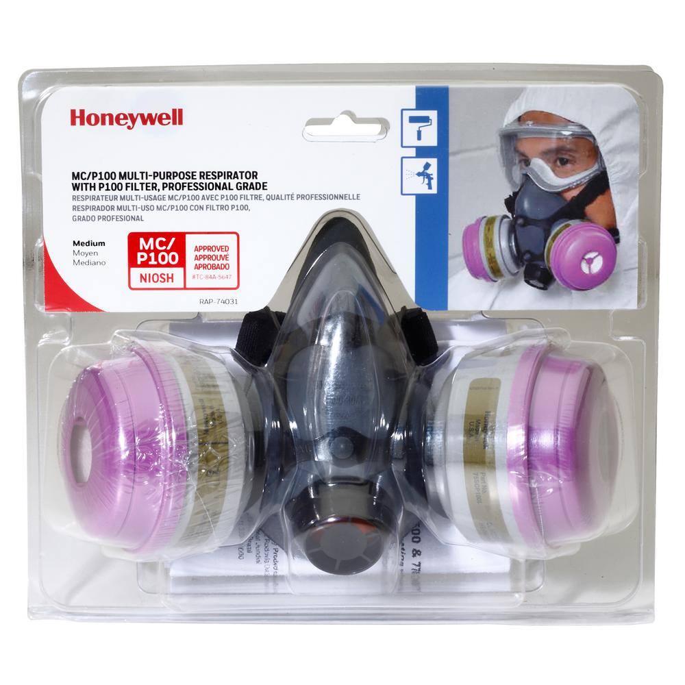 Honeywell 5500 Half Mask Multi-Purpose Elastomeric Medium Respirator RAP-74031