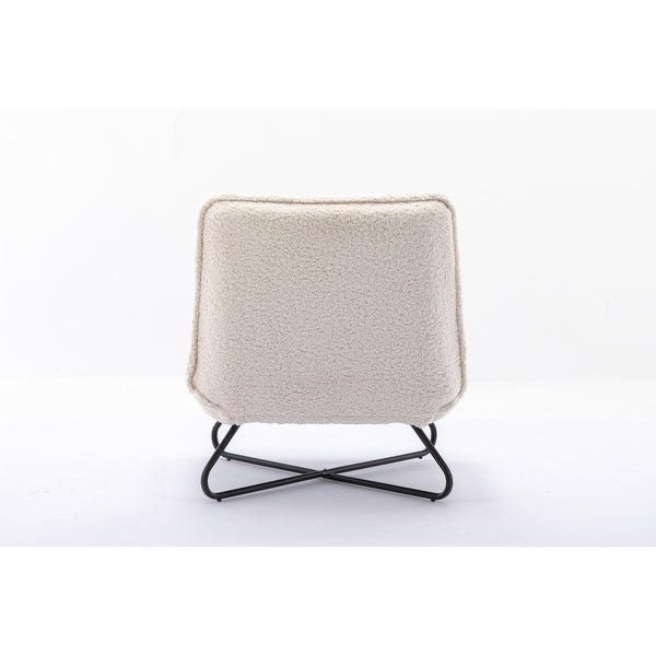 Modern Teddy Fabric Accent Armless Chair