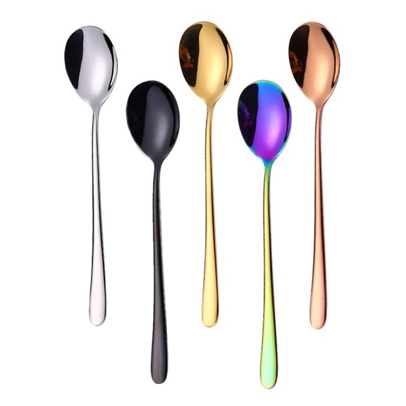 Muka Set of 6 Stainless Steel Dinner Spoon Multico...